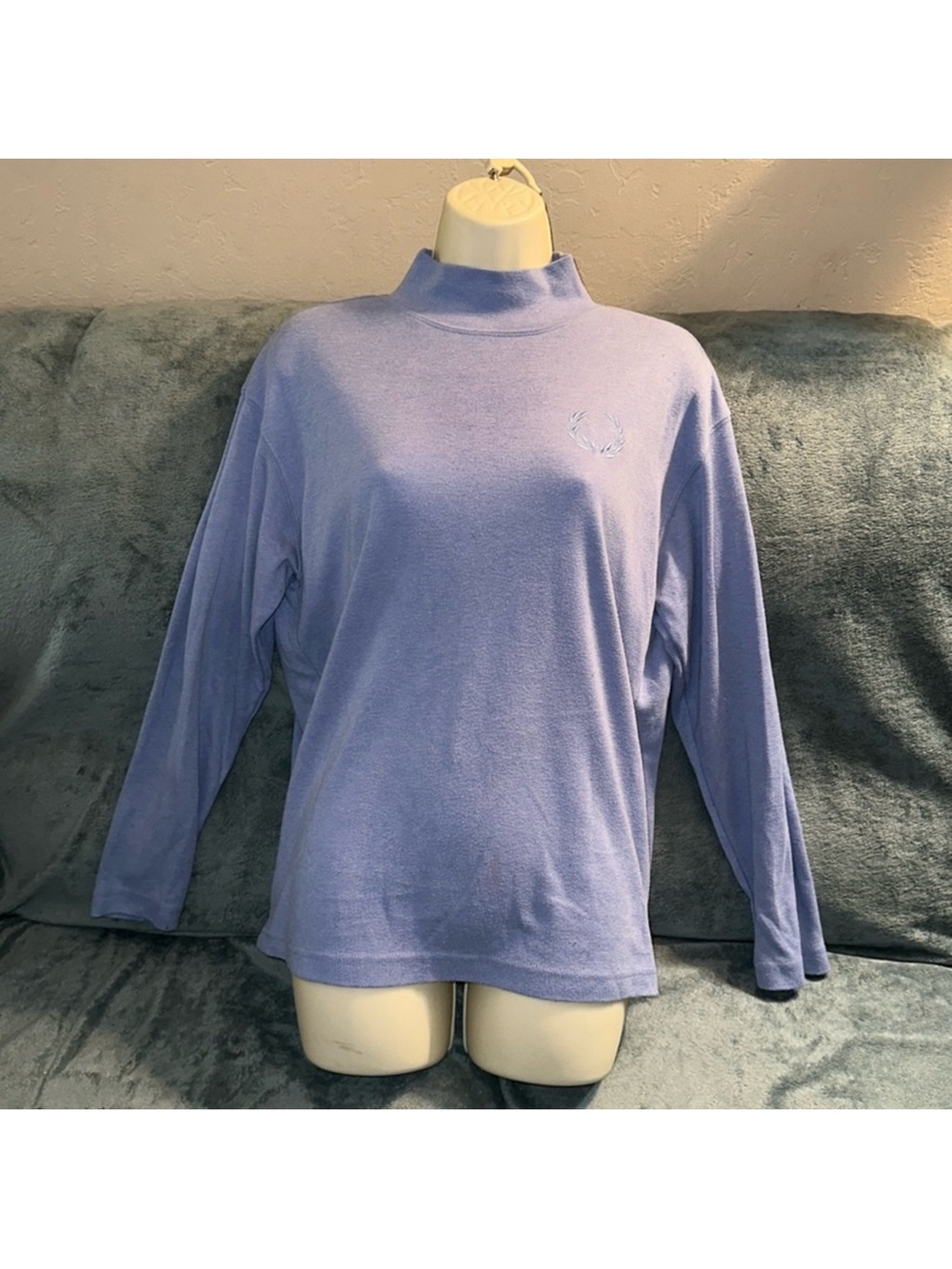 Blair medium Light blue turtleneck Long Sleeve Top pilling